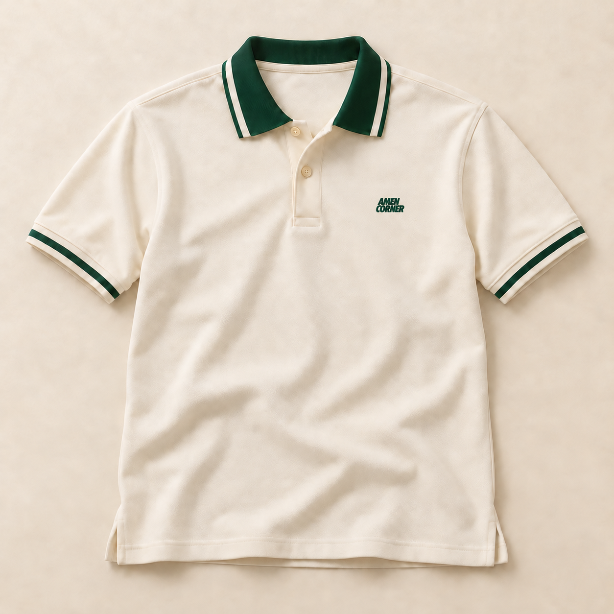 Classic Trim Polo Ivory / Green, product view